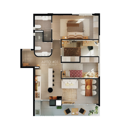 Imagem Apartamento com 3 Quartos à Venda, 93 m² em água Verde - Curitiba