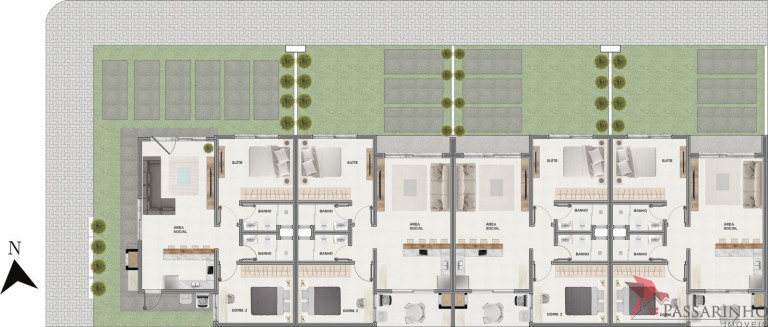 Imagem Casa com 2 Quartos à Venda, 62 m² em Caravelle - Passo De Torres