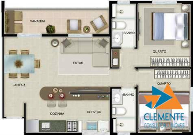 Imagem Apartamento com 3 Quartos à Venda, 82 m² em Jaragua - Belo Horizonte