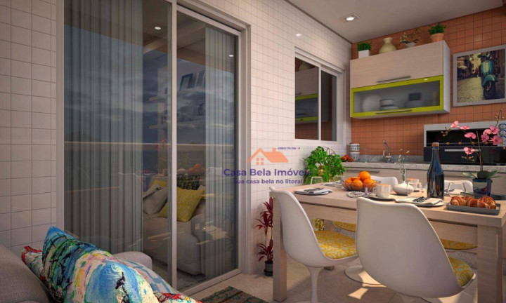 Imagem Apartamento com 2 Quartos à Venda, 57 m² em Vila Guilhermina - Praia Grande