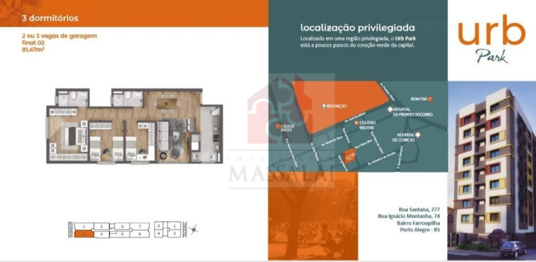 Imagem Apartamento com 3 Quartos à Venda, 81 m² em Santana - Porto Alegre