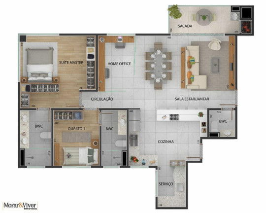 Imagem Apartamento com 3 Quartos à Venda, 104 m² em Centro - São José Dos Pinhais