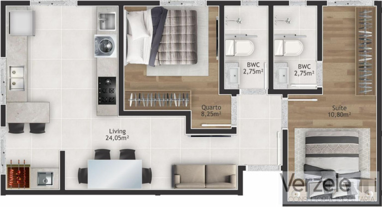 Imagem Apartamento com 2 Quartos à Venda, 56 m² em Morretes - Itapema