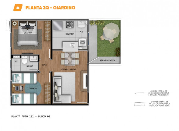 Imagem Apartamento com 2 Quartos à Venda, 40 m² em Jardim Karolyne - Votorantim