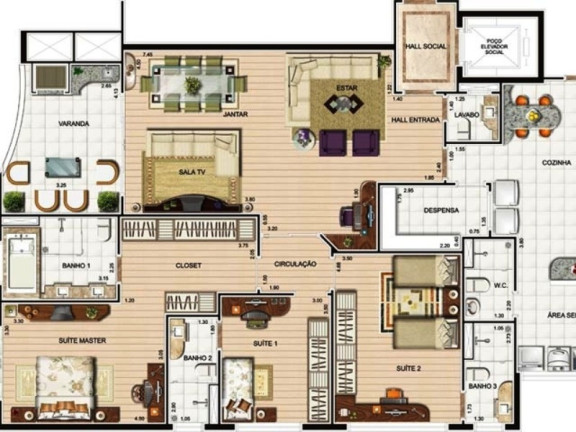 Imagem Apartamento com 3 Quartos à Venda, 347 m² em Jardim América - Dourados Imagem Apartamento com 3 Quartos à Venda, 347 m² em Jardim América - Dourados