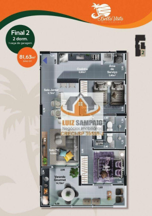 Imagem Apartamento com 2 Quartos à Venda, 72 m² em Centro - Itanhaém Imagem Apartamento com 2 Quartos à Venda, 72 m² em Centro - Itanhaém