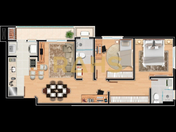 Apartamento com 2 Quartos à Venda, 67 m² em América - Joinville