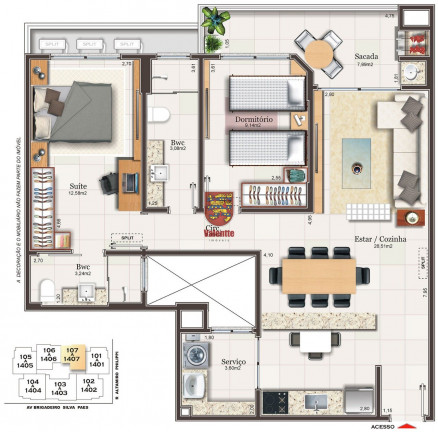 Imagem Apartamento com 2 Quartos à Venda, em Campinas - São José Imagem Apartamento com 2 Quartos à Venda, em Campinas - São José