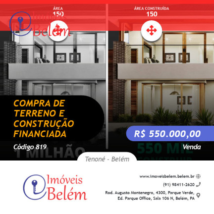 Imagem Terreno à Venda, 150 m² em Tenoné - Belém Imagem Terreno à Venda, 150 m² em Tenoné - Belém