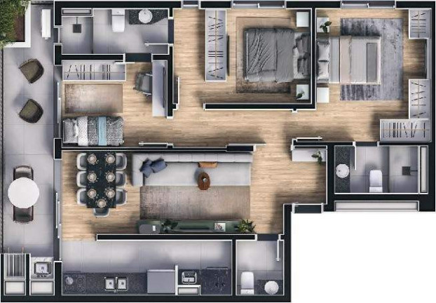 Imagem Apartamento com 3 Quartos à Venda, 90 m² em Portão - Curitiba Imagem Apartamento com 3 Quartos à Venda, 90 m² em Portão - Curitiba