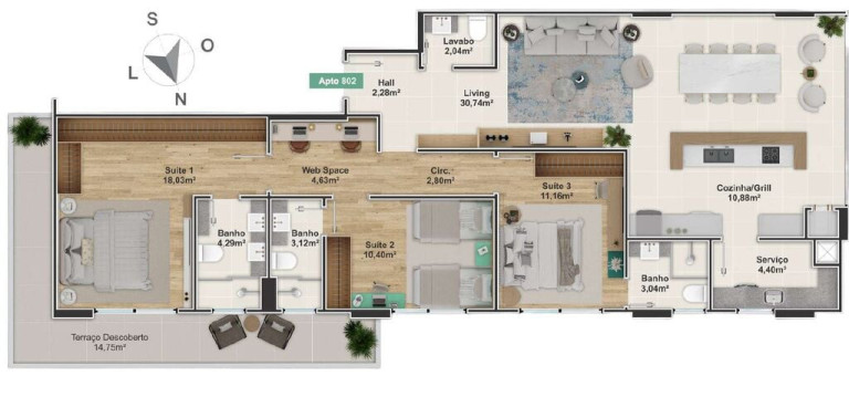 Imagem Apartamento com 3 Quartos à Venda, 118 m² em Centro - Balneário Camboriú Imagem Apartamento com 3 Quartos à Venda, 118 m² em Centro - Balneário Camboriú