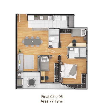 Imagem Apartamento com 2 Quartos à Venda, 68 m² em Bom Retiro - Joinville Imagem Apartamento com 2 Quartos à Venda, 68 m² em Bom Retiro - Joinville