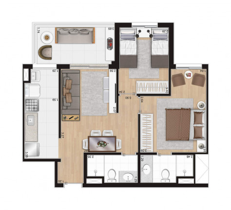 Imagem Apartamento com 3 Quartos à Venda, 75 m² em Vila Apiaí - Santo André