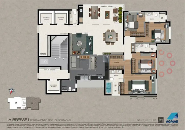 Imagem Apartamento com 4 Quartos à Venda, 174 m² em Vila Da Serra - Nova Lima