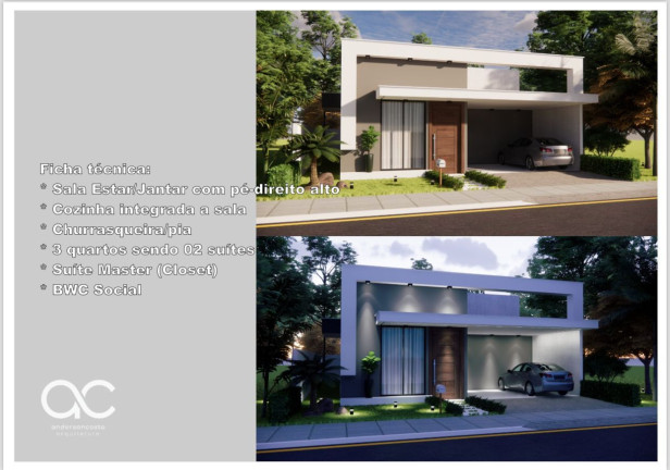 Foto do imóvel Casa de Condomínio com 3 Quartos à Venda, 145 m² em Cajupiranga - Parnamirim