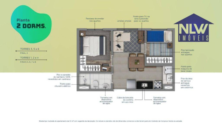 Imagem Apartamento com 2 Quartos à Venda, 36 m² em Mooca - São Paulo
