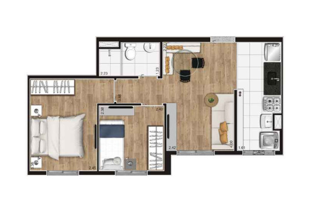 Imagem Apartamento com 2 Quartos à Venda, 41 m² em Vila Das Belezas - São Paulo