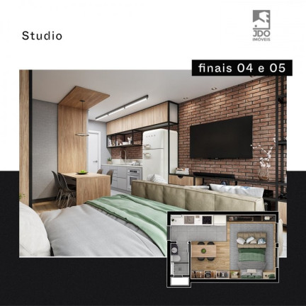 Imagem Apartamento com 1 Quarto à Venda, 28 m² em Novo Mundo - Curitiba Imagem Apartamento com 1 Quarto à Venda, 28 m² em Novo Mundo - Curitiba