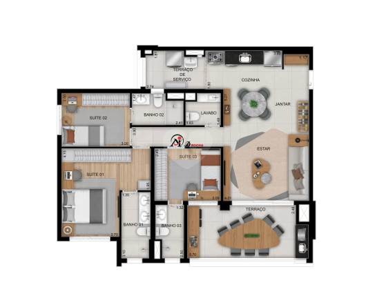 Imagem Apartamento com 3 Quartos à Venda,  em Tatuapé - São Paulo