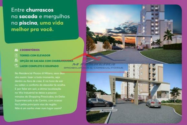 Imagem Apartamento com 2 Quartos à Venda, 48 m² em Nossa Senhora De Fátima - Piracicaba