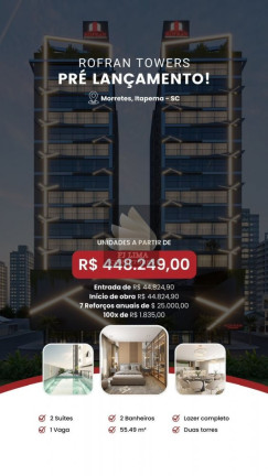 Apartamento com 2 Quartos à Venda, 67 m² em Morretes - Itapema