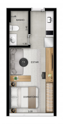 Imagem Studio com 1 Quarto à Venda, 25 m² em Vila Mariana - São Paulo