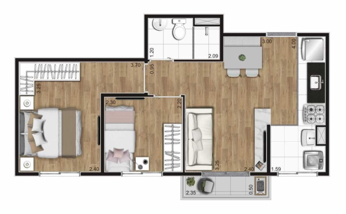 Imagem Imóvel com 2 Quartos à Venda, 38 m² em Jaguaré - São Paulo