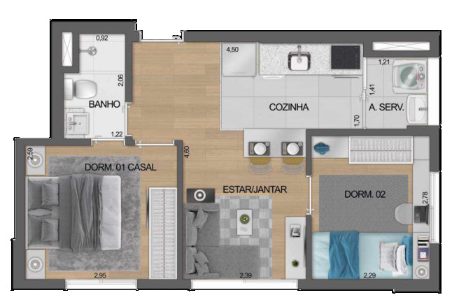 Imagem Apartamento com 2 Quartos à Venda, 38 m² em Moema - São Paulo