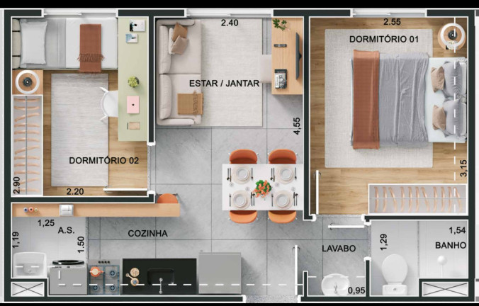 Imagem Imóvel com 2 Quartos à Venda, 36 m² em Jaguaré - São Paulo