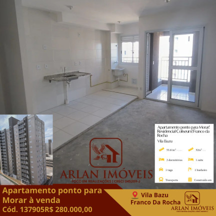 Imagem Apartamento com 2 Quartos à Venda, 54 m² em Vila Bazu - Franco Da Rocha