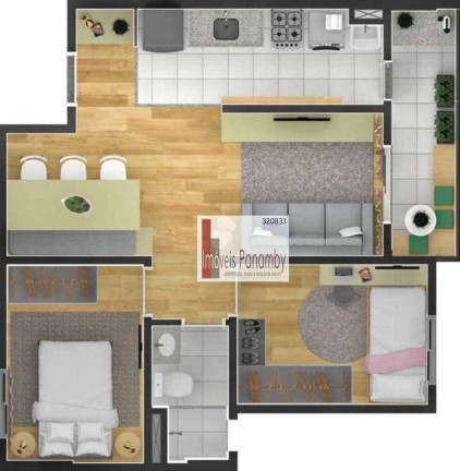 Imagem Apartamento com 2 Quartos à Venda, 46 m² em Campestre - Santo André