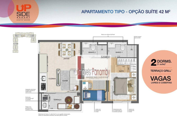 Imagem Apartamento com 2 Quartos à Venda, 40 m² em Vila Homero Thon - Santo André Imagem Apartamento com 2 Quartos à Venda, 40 m² em Vila Homero Thon - Santo André