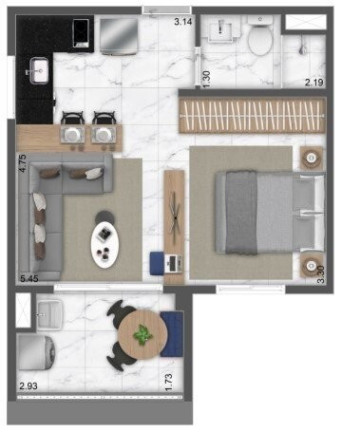 Imagem Apartamento com 1 Quarto à Venda, 34 m² em República - São Paulo