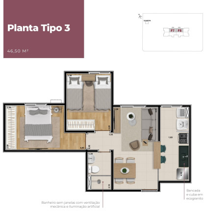 Imagem Imóvel com 2 Quartos à Venda, 47 m² em Vila Virgínia - Ribeirão Preto