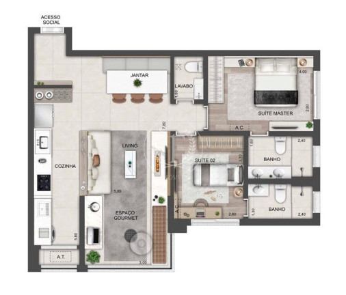 Imagem Apartamento com 2 Quartos à Venda, 70 m² em Brooklin Paulista - São Paulo