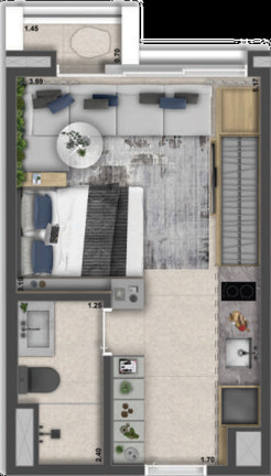 Imagem Imóvel com 1 Quarto à Venda, 23 m² em Vila Mariana - São Paulo