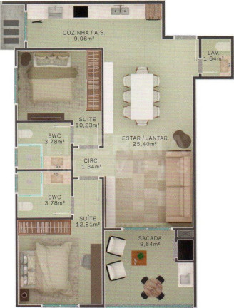 Imagem Apartamento com 2 Quartos à Venda, 128 m² em Gravatá - Navegantes Imagem Apartamento com 2 Quartos à Venda, 128 m² em Gravatá - Navegantes