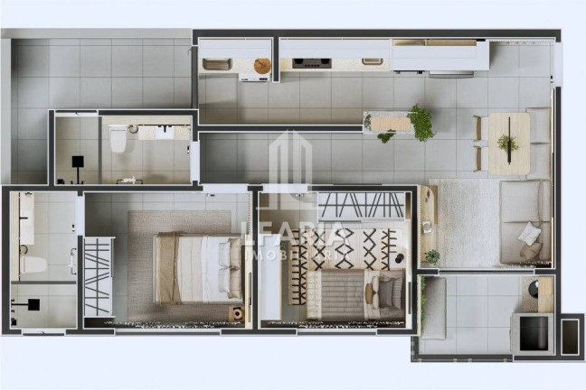 Imagem Apartamento com 2 Quartos à Venda, 57 m² em Jardim Da Barra - Itapoá
