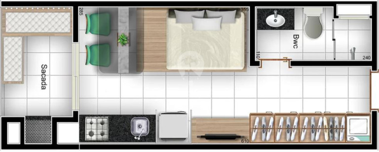 Imagem Apartamento com 1 Quarto à Venda, 23 m² em Caravelas - Matinhos