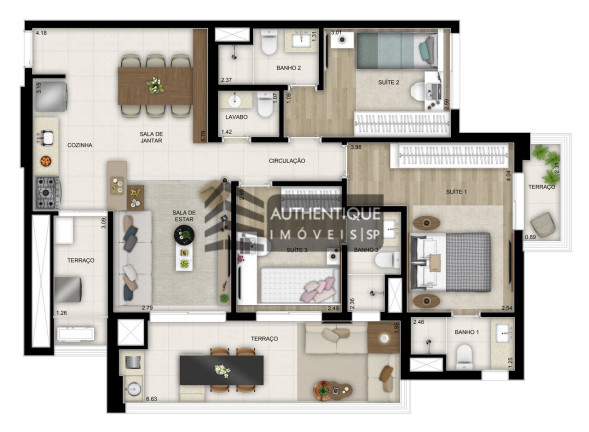 Imagem Apartamento com 3 Quartos à Venda, 103 m² em Brooklin - São Paulo