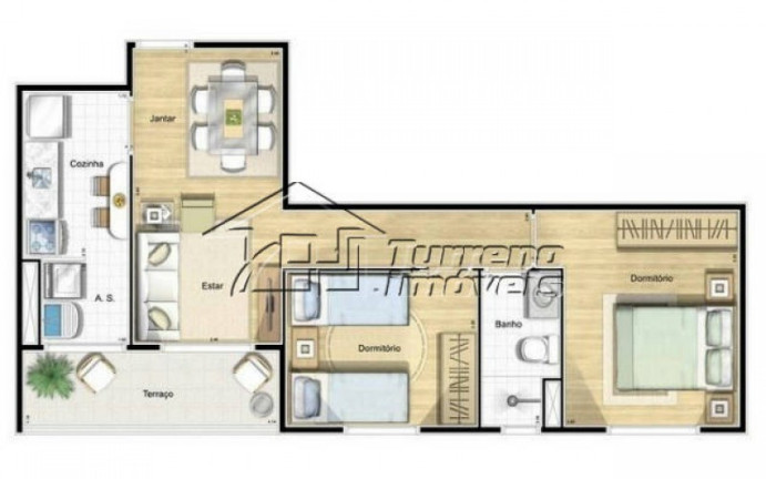 Imagem Apartamento com 2 Quartos à Venda, 55 m² em Jardim Augusta - São José Dos Campos