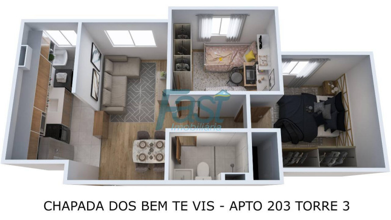 Imagem Apartamento com 2 Quartos à Venda, 42 m² em Jardim Imperial - Cuiabá
