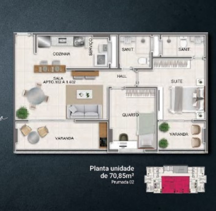 Imagem Apartamento com 2 Quartos à Venda, 57 m² em Costa Azul - Salvador Imagem Apartamento com 2 Quartos à Venda, 57 m² em Costa Azul - Salvador