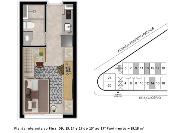 Imagem Studio com 1 Quarto à Venda, 19 m² em Liberdade - São Paulo