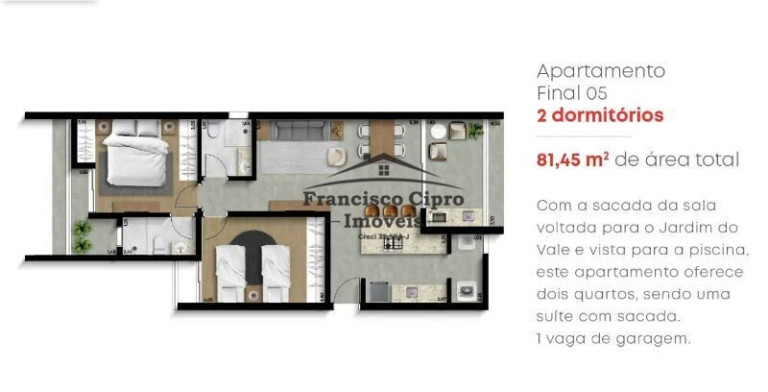 Imagem Apartamento com 2 Quartos à Venda, 81 m² em Village Santana - Guaratinguetá Imagem Apartamento com 2 Quartos à Venda, 81 m² em Village Santana - Guaratinguetá