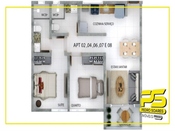 Imagem Apartamento com 2 Quartos à Venda, 11 m² em Mangabeira - João Pessoa