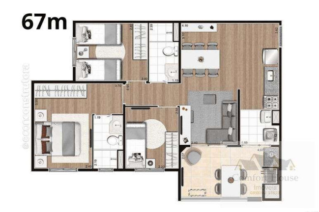 Imagem Apartamento com 2 Quartos à Venda, 44 m² em Campestre - Santo André Imagem Apartamento com 2 Quartos à Venda, 44 m² em Campestre - Santo André
