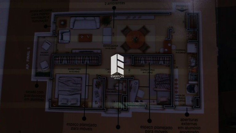 Imagem Apartamento com 2 Quartos à Venda, 61 m² em Nossa Senhora Do Rosário - Santa Maria
