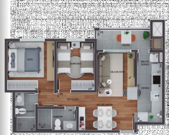 Imagem Apartamento com 2 Quartos à Venda, 59 m² em Tingui - Curitiba