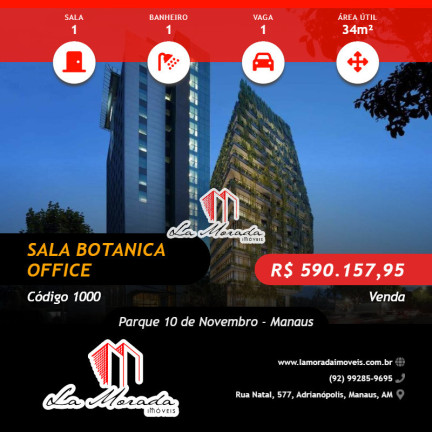 Imagem Sala Comercial à Venda, 34 m² em Parque 10 De Novembro - Manaus Imagem Sala Comercial à Venda, 34 m² em Parque 10 De Novembro - Manaus